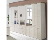 Kleiderschrank >Indianapolis< in Schneeeiche - 254,4x216,6x62,1cm (BxHxT)