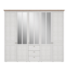 Kleiderschrank >Indianapolis< in Schneeeiche - 254,4x216,6x62,1cm (BxHxT)