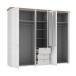 Kleiderschrank >Indianapolis< in Schneeeiche - 254,4x216,6x62,1cm (BxHxT)