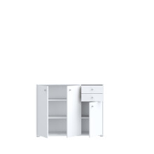 Kommode >Tembi< in Weiß - 108,8x85,5x34,8cm (BxHxT)