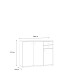 Kommode >Tembi< in Weiß - 108,8x85,5x34,8cm (BxHxT)