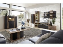 Hängevitrine >Lydias< in Flagstaff Oak Umbria - 45x129x38cm (BxHxT)