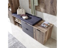 Garderoben-Set >Lydias< (3-teilig) in Flagstaff Oak Umbria - 216x204x38 (BxHxT)