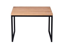 Couchtisch >Detroit< in Wildeiche aus Massivholz, Metall - 60x45x60cm (BxHxT)