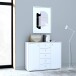 Kommode >Tembi< in Weiß - 108,8x85,5x34,8cm (BxHxT)