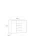 Kommode >Tembi< in Weiß - 108,8x85,5x34,8cm (BxHxT)