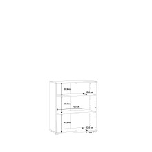 Kommode >Tembi< in Weiß - 73.7x85.5x34.8cm (BxHxT)