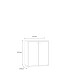 Kommode >Tembi< in Weiß - 73.7x85.5x34.8cm (BxHxT)
