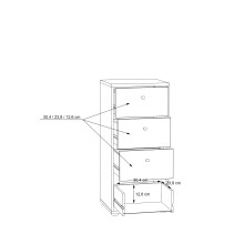 Kommode >Tembi< in Sonoma-Eiche - 38.6x85.5x34.8cm (BxHxT)