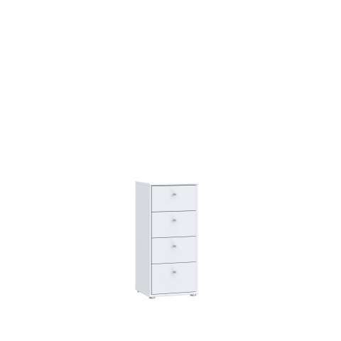 Kommode >Tembi< in Weiß - 38.6x85.5x34.8cm (BxHxT)
