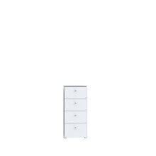 Kommode >Tembi< in Weiß - 38.6x85.5x34.8cm (BxHxT)