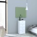 Kommode >Tembi< in Weiß - 38.6x85.5x34.8cm (BxHxT)