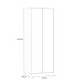 Aktenschrank >Tembi< in Weiß - 73.7x197.5x34.8cm (BxHxT)