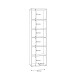 Regal >Tembi< in Sonoma-Eiche - 54x197.5x34.8cm (BxHxT)