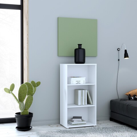 Regal >Tembi< in Weiß - 54x111.1x34.8cm (BxHxT)
