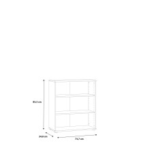 Regal >Tembi< in Weiß - 73.7x85.5x34.8cm (BxHxT)