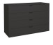 Kommode >Boulder< in Anthrazit matt Lack BG - 119x87x45cm (BxHxT)