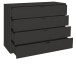 Kommode >Boulder< in Anthrazit matt Lack BG - 119x87x45cm (BxHxT)