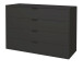 Kommode >Boulder< in Anthrazit matt Lack BG - 119x87x45cm (BxHxT)