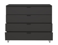 Kommode >Boulder< in Anthrazit matt Lack DB - 119x102x45cm (BxHxT)