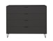 Kommode >Boulder< in Anthrazit matt Lack DB - 119x102x45cm (BxHxT)