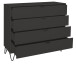 Kommode >Boulder< in Anthrazit matt Lack DB - 119x102x45cm (BxHxT)