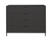 Kommode >Boulder< in Anthrazit matt Lack QF - 119x102x45cm (BxHxT)