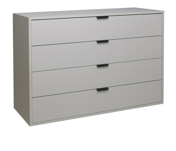 Kommode >Boulder< in Kreidegrau matt Lack BG - 119x87x45cm (BxHxT)