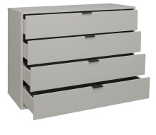 Kommode >Boulder< in Kreidegrau matt Lack BG - 119x87x45cm (BxHxT)