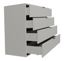Kommode >Boulder< in Kreidegrau matt Lack BG - 119x87x45cm (BxHxT)