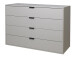 Kommode >Boulder< in Kreidegrau matt Lack BG - 119x87x45cm (BxHxT)