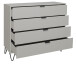 Kommode >Boulder< in Kreidegrau matt Lack DB - 119x102x45cm (BxHxT)