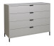Kommode >Boulder< in Kreidegrau matt Lack QF - 119x102x45cm (BxHxT)