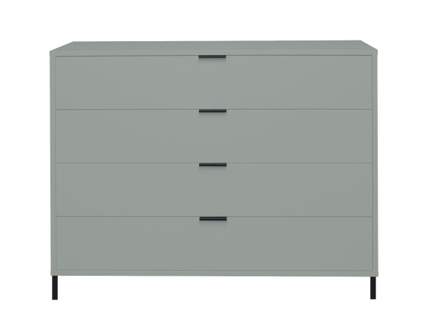 Kommode >Boulder< in Pine Green matt Lack QF - 119x102x45cm (BxHxT)