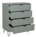 Kommode >Boulder< in Pine Green matt Lack DB - 81x102x45cm (BxHxT)