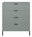 Kommode >Boulder< in Pine Green matt Lack QF - 81x102x45cm (BxHxT)