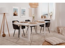 Esstisch >Arvada< in Weiß aus MDF - 160x75x90cm (BxHxT)