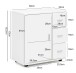 Beistellschrank in Weiß - 60x33x66cm (LxBxH)