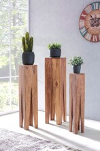 Beistelltisch (3er Set) in Braun - 25x25x100 (LxBxH)