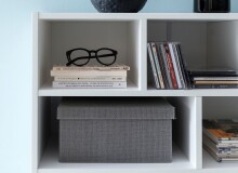 Bücherregal in Weiß - 80x30x69cm (LxBxH)