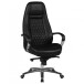 Bürostuhl in Schwarz aus Echtes Leder - 70x68x130cm (LxBxH)