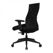 Bürostuhl in Schwarz aus Stoff - 65x65x113cm (LxBxH)
