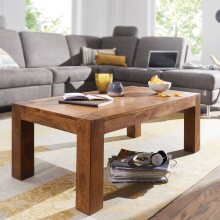 Couchtisch in Braun aus Sheesham Massivholz - 60x110x40cm (LxBxH)