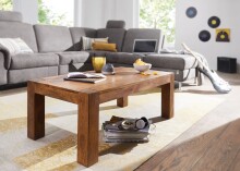 Couchtisch in Braun aus Sheesham Massivholz - 60x110x40cm (LxBxH)