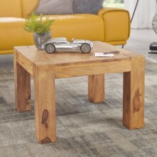 Couchtisch in Braun aus Akazie Massivholz - 60x60x40cm (LxBxH)