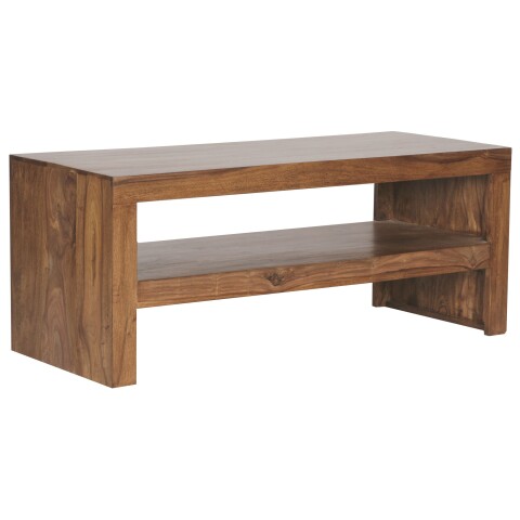 Couchtisch in Braun aus Sheesham Massivholz - 45x110x45cm (LxBxH)