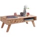 Couchtisch in Braun aus Korpus und Beine: Massivholz Akazie - 50x95x35cm (LxBxH)