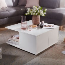 Couchtisch in Weiß - 70x70x36cm (LxBxH)