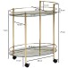 Servierwagen in Gold - 67x46x79 (LxBxH)