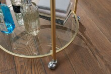 Servierwagen in Gold - 57x57x75 (LxBxH)